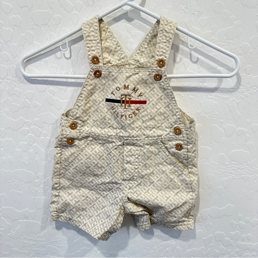 Tommy Hilfiger Overalls Baby 6-9 Months Embroidered Cotton Preppy